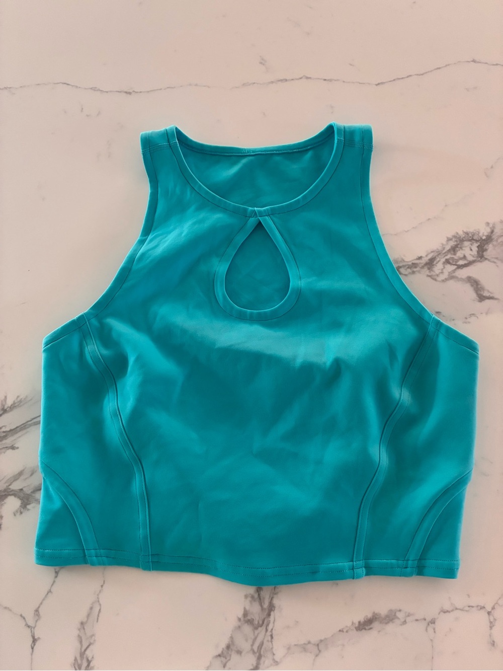 Lululemon Women’s Teal Keyhole Crop Tank Top